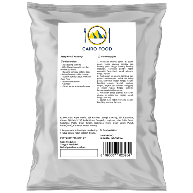 bumbu aromatic kebuli seasoning cairo food 1kg belakang